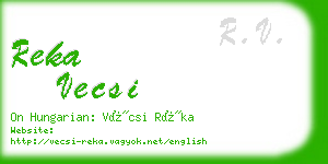 reka vecsi business card